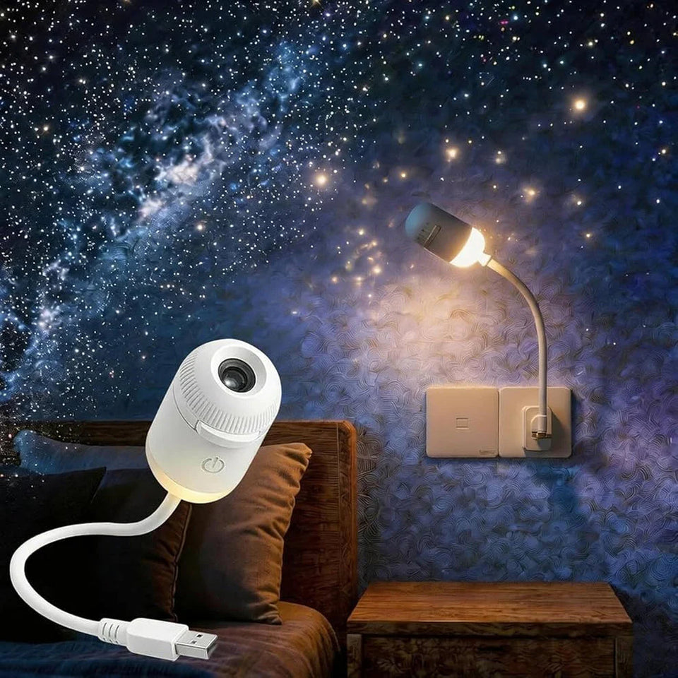 Galaxy Star Projector Night Light/مصباح ليلي وجهاز عرض لنجوم ومجرات