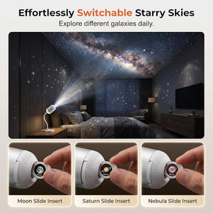 Galaxy Star Projector Night Light/مصباح ليلي وجهاز عرض لنجوم ومجرات